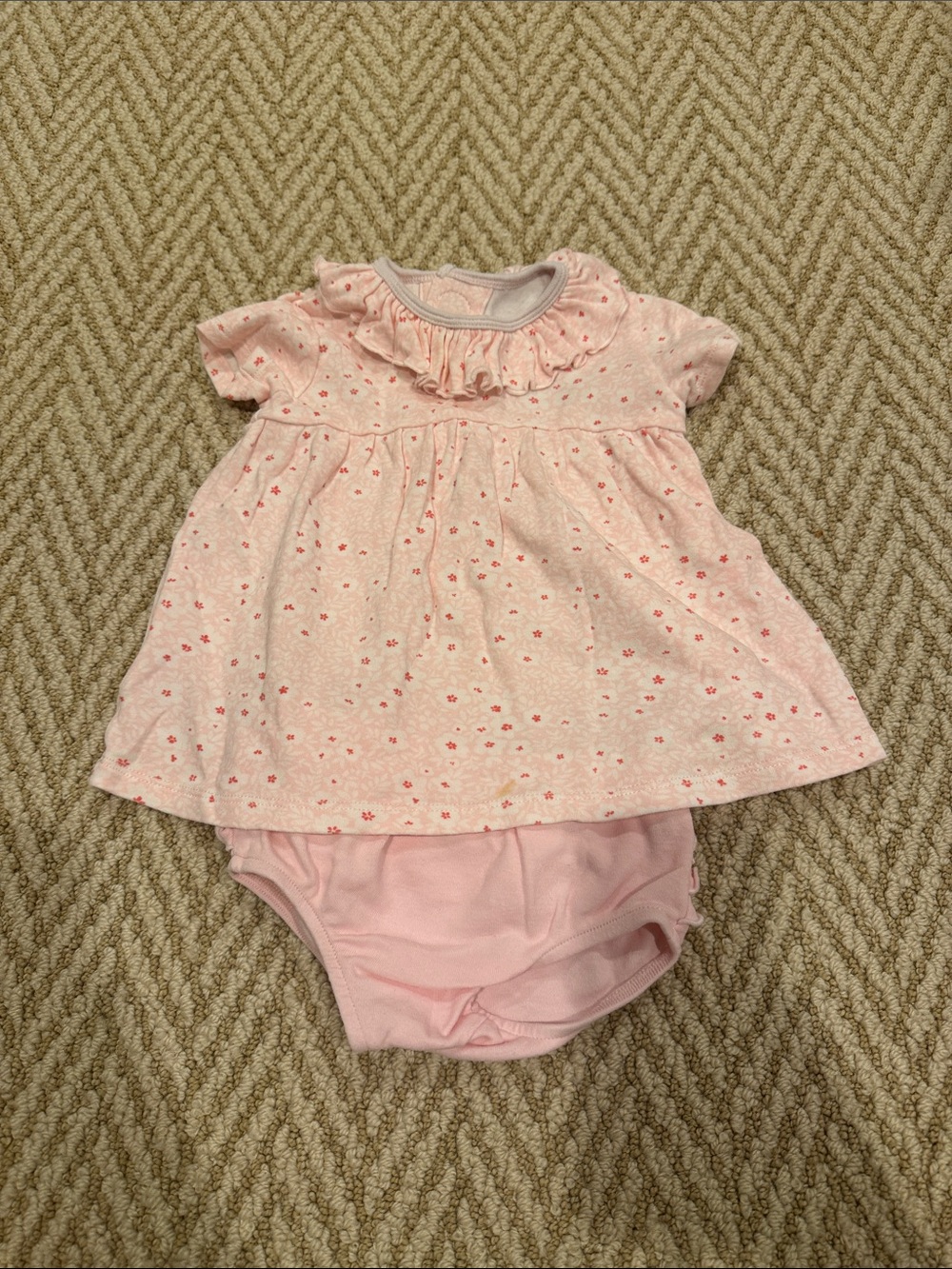 Magnetic Me chloe organic cotton magnetic baby dress diaper cover set 3-6m